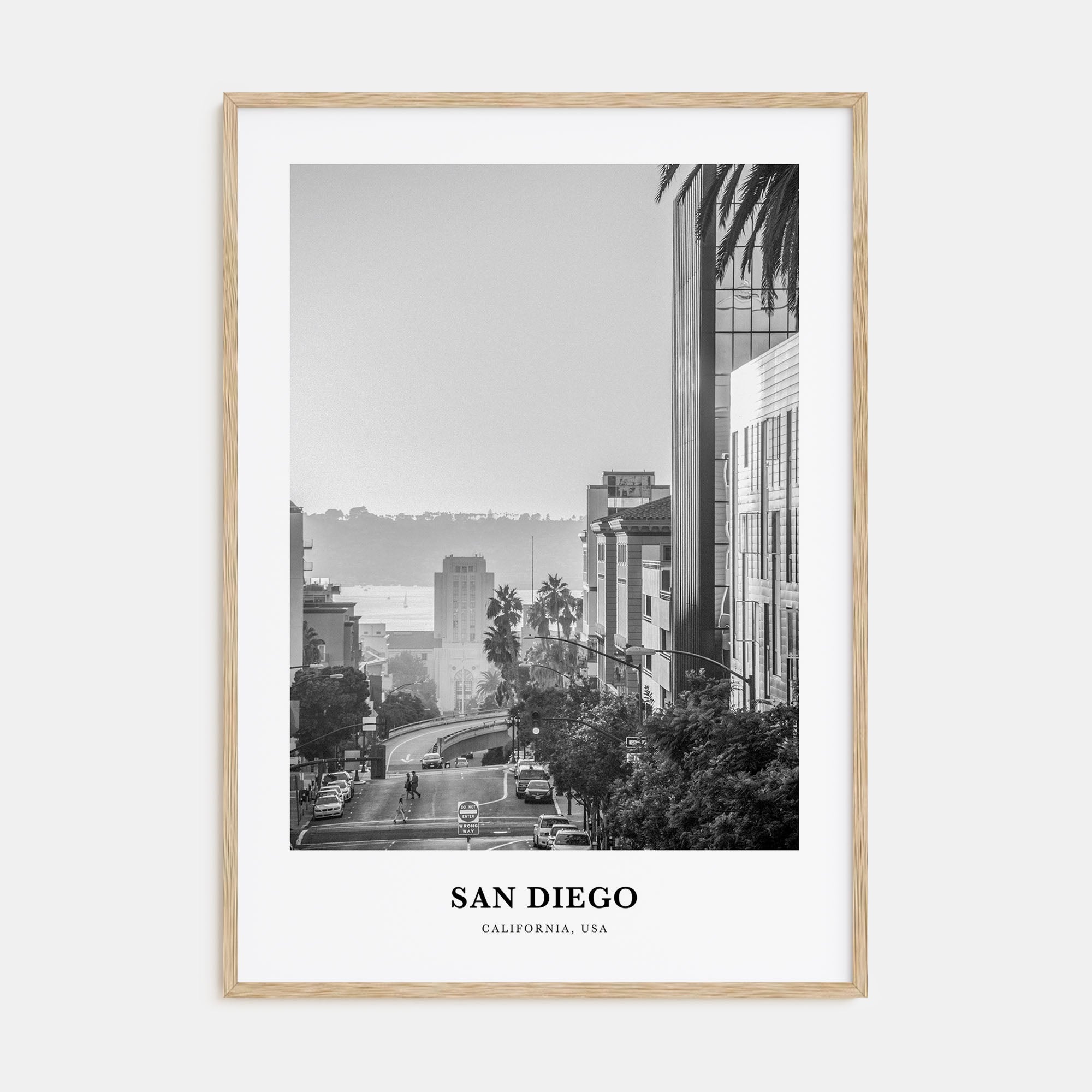 San Diego Portrait B&W No 5 Poster