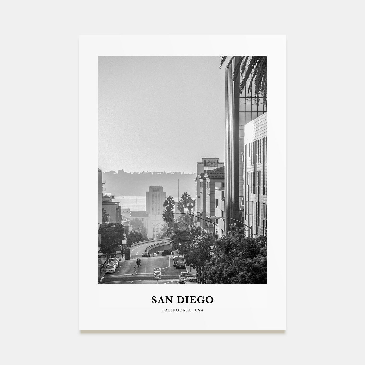 San Diego Portrait B&W No 5 Poster
