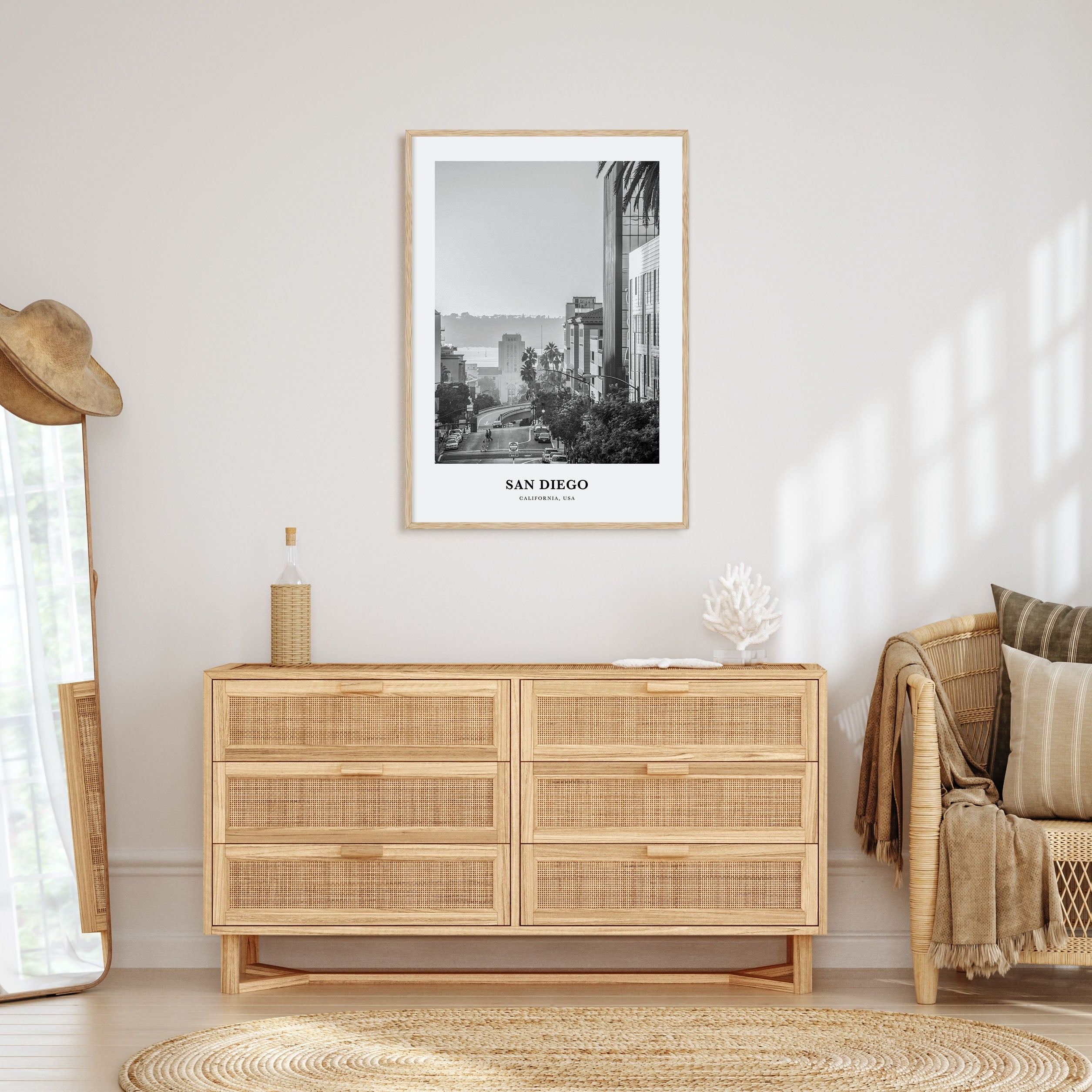 San Diego Portrait B&W No 5 Poster