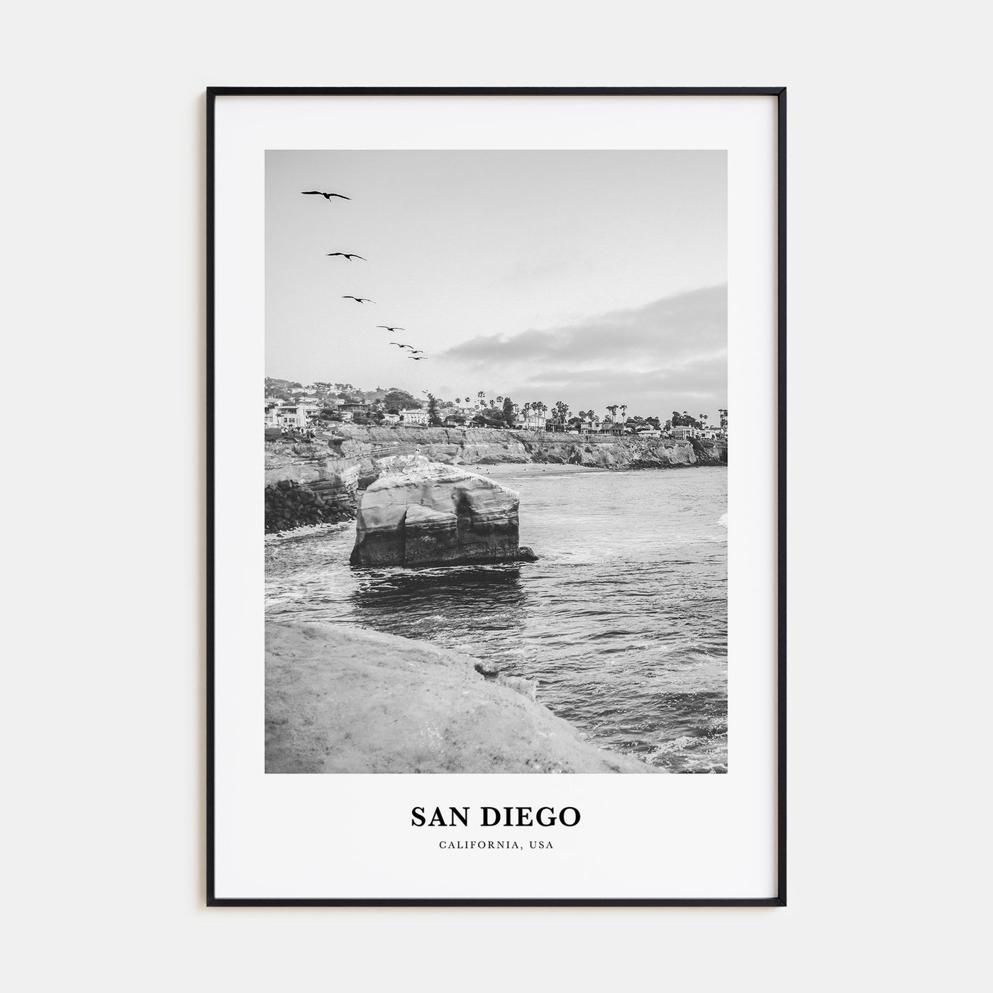 San Diego Portrait B&W No 6 Poster