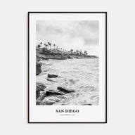 San Diego Portrait B&W No 8 Poster