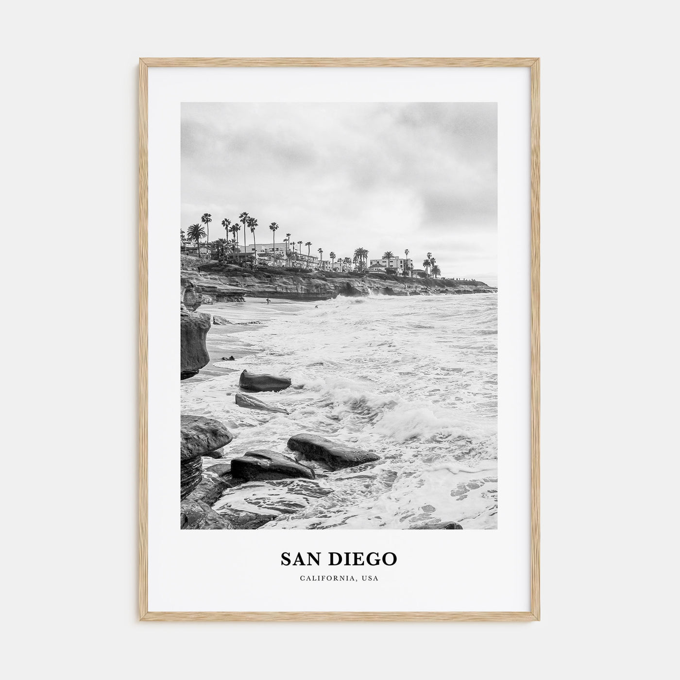 San Diego Portrait B&W No 8 Poster