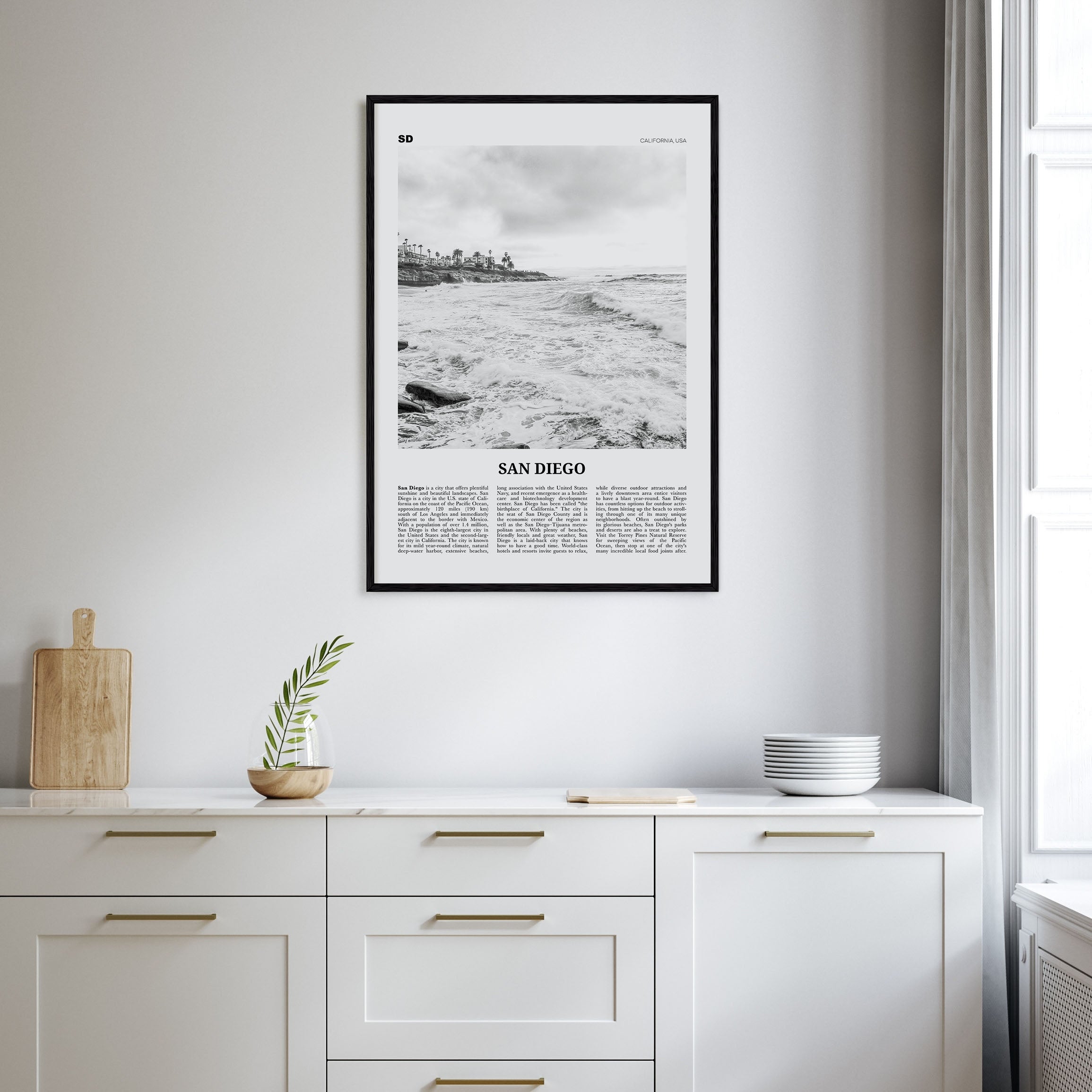 San Diego Travel B&W No 4 Poster