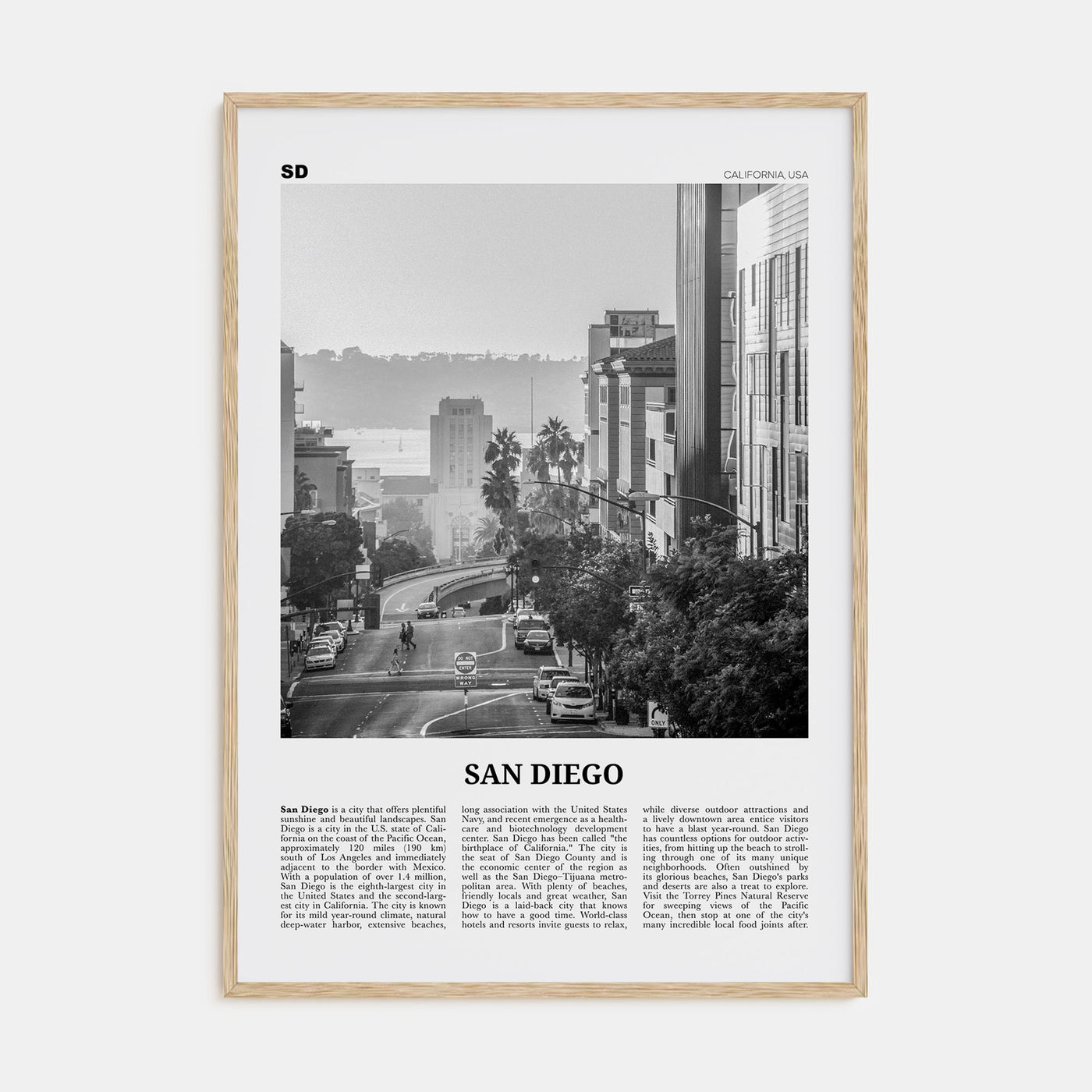 San Diego Travel B&W No 5 Poster