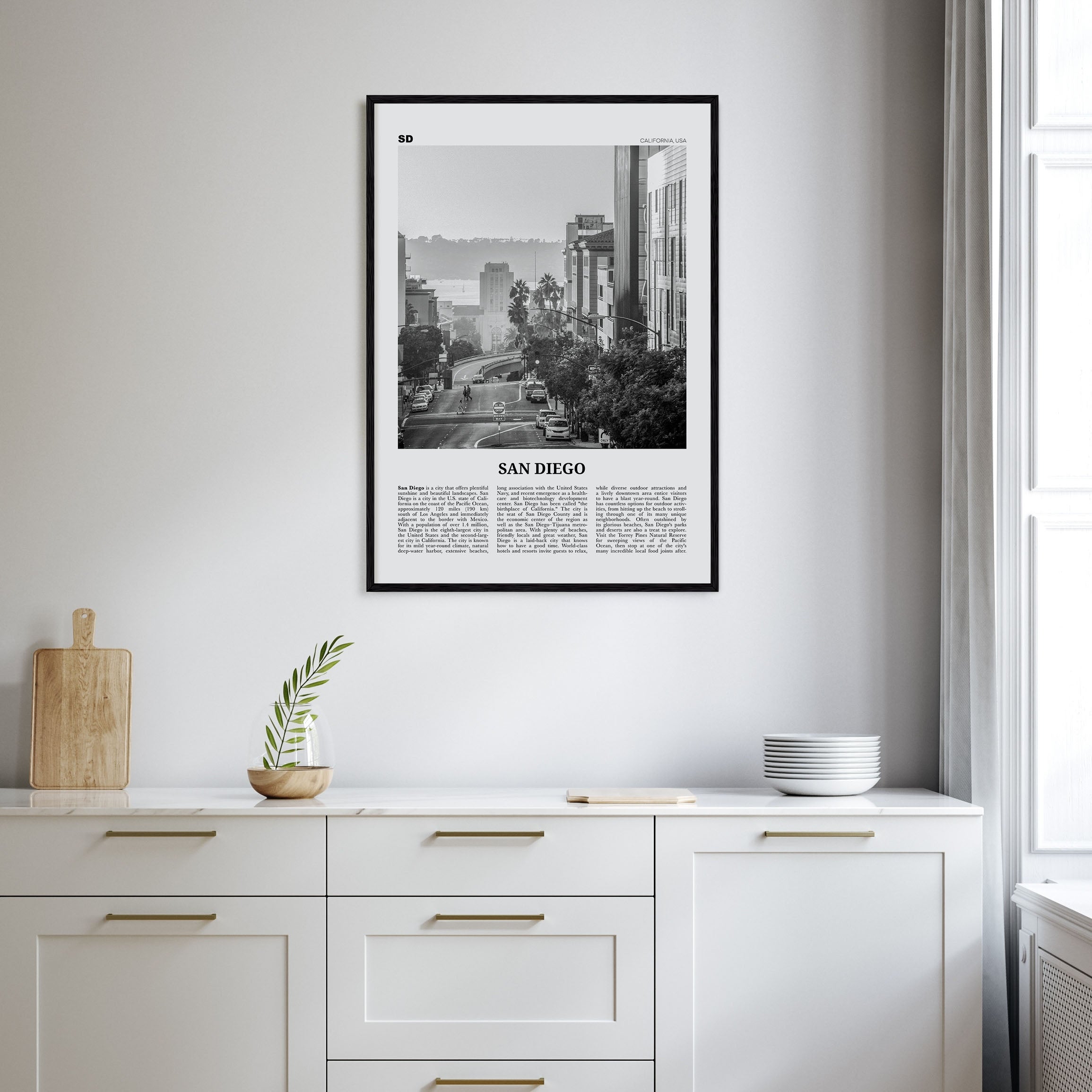 San Diego Travel B&W No 5 Poster