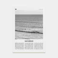 San Diego Travel B&W No 6 Poster