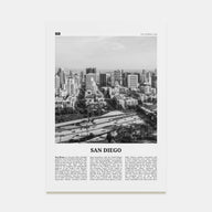 San Diego Travel B&W No 7 Poster