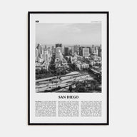 San Diego Travel B&W No 7 Poster