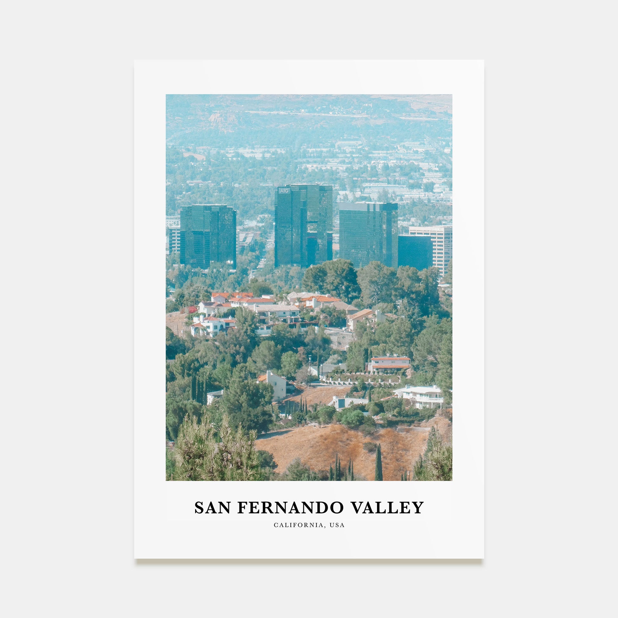 San Fernando Valley Portrait Color No 1 Poster