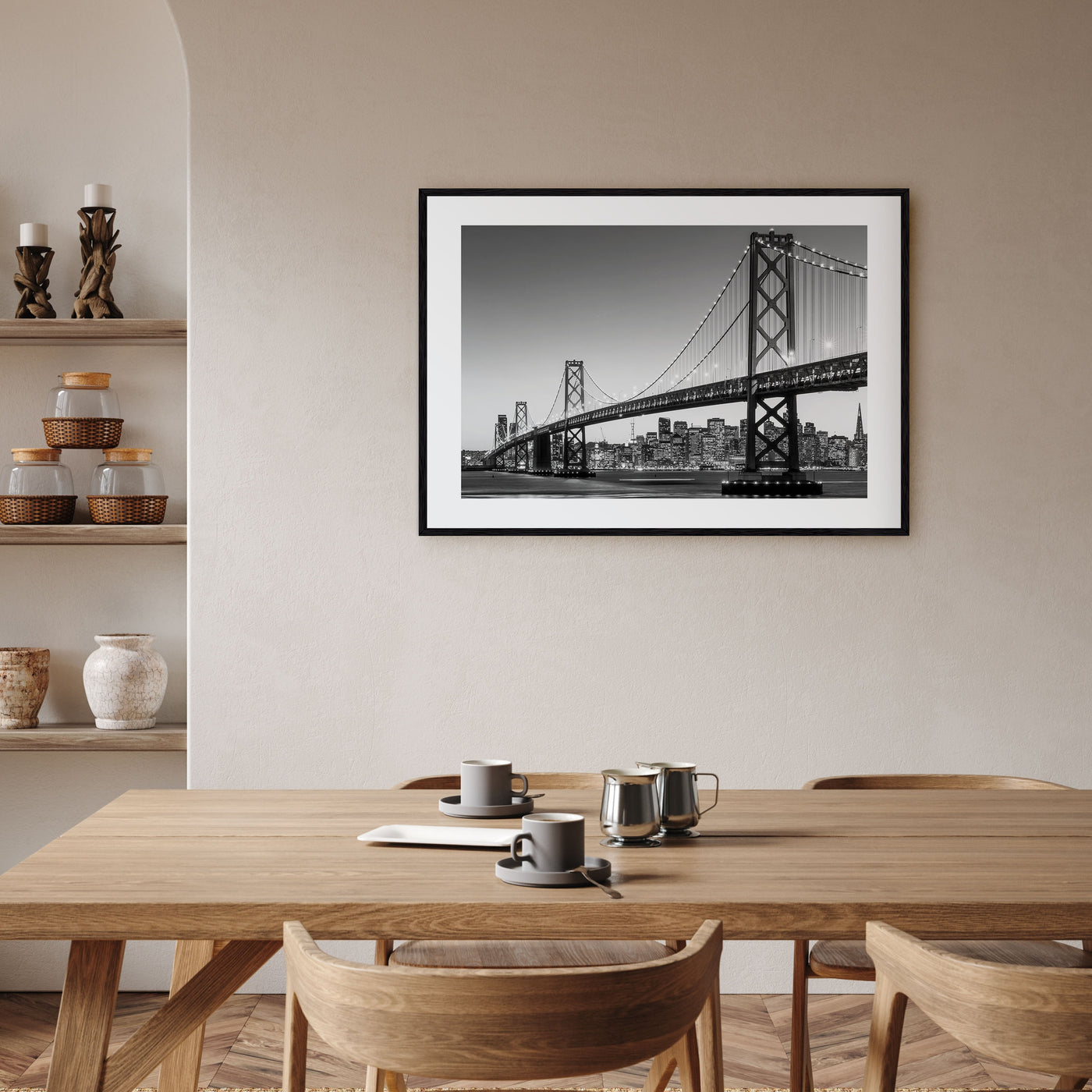 San Francisco Landscape B&W No 1 Poster