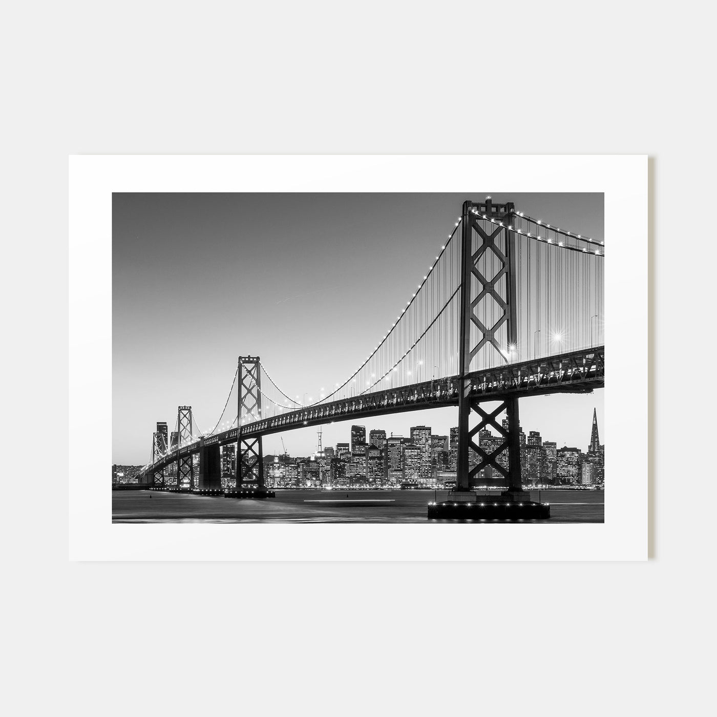 San Francisco Landscape B&W No 1 Poster