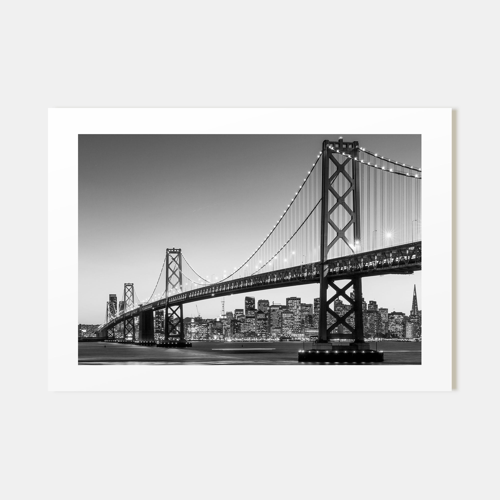 San Francisco Landscape B&W No 1 Poster