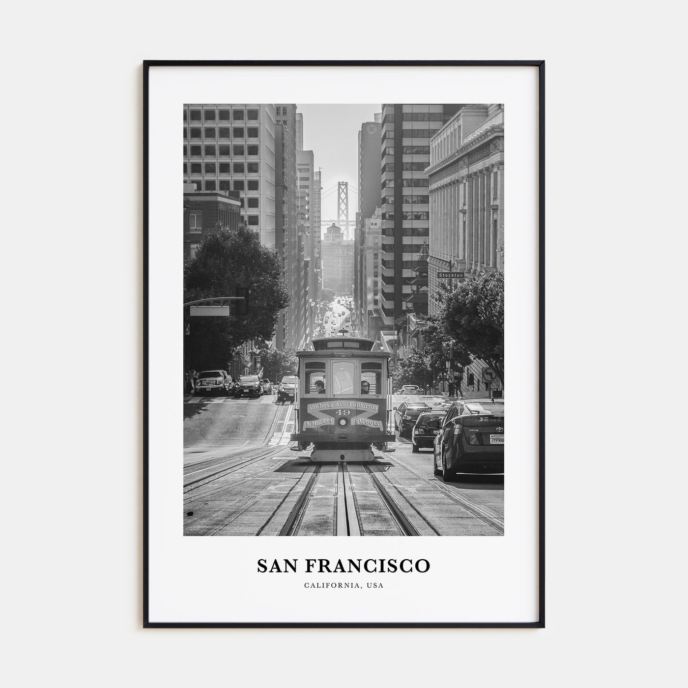 San Francisco Portrait B&W No 4 Poster