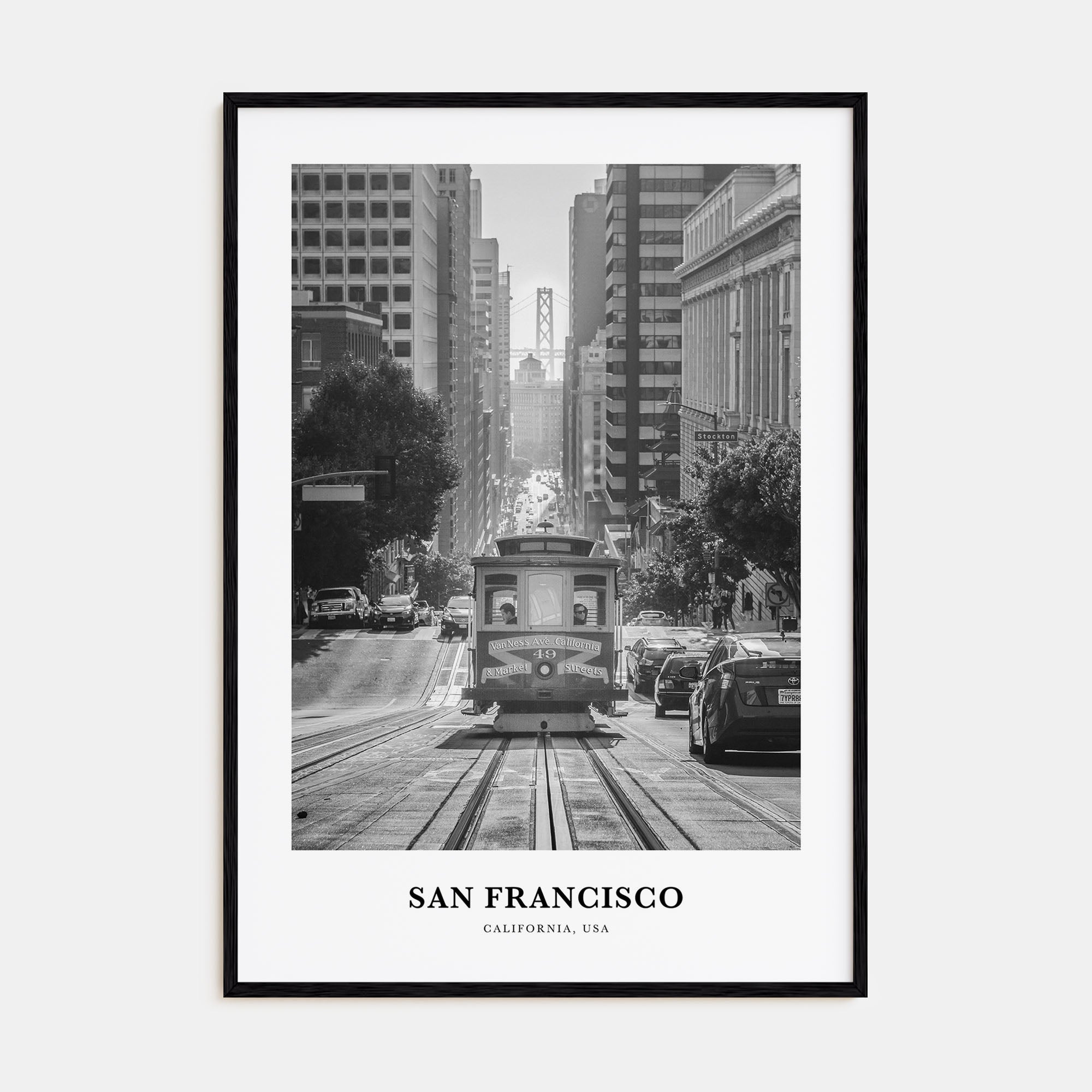 San Francisco Portrait B&W No 4 Poster
