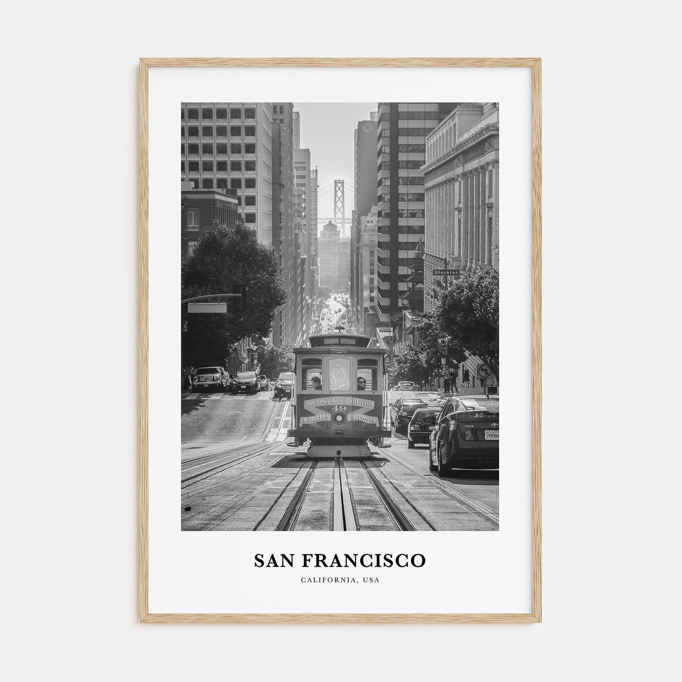 San Francisco Portrait B&W No 4 Poster