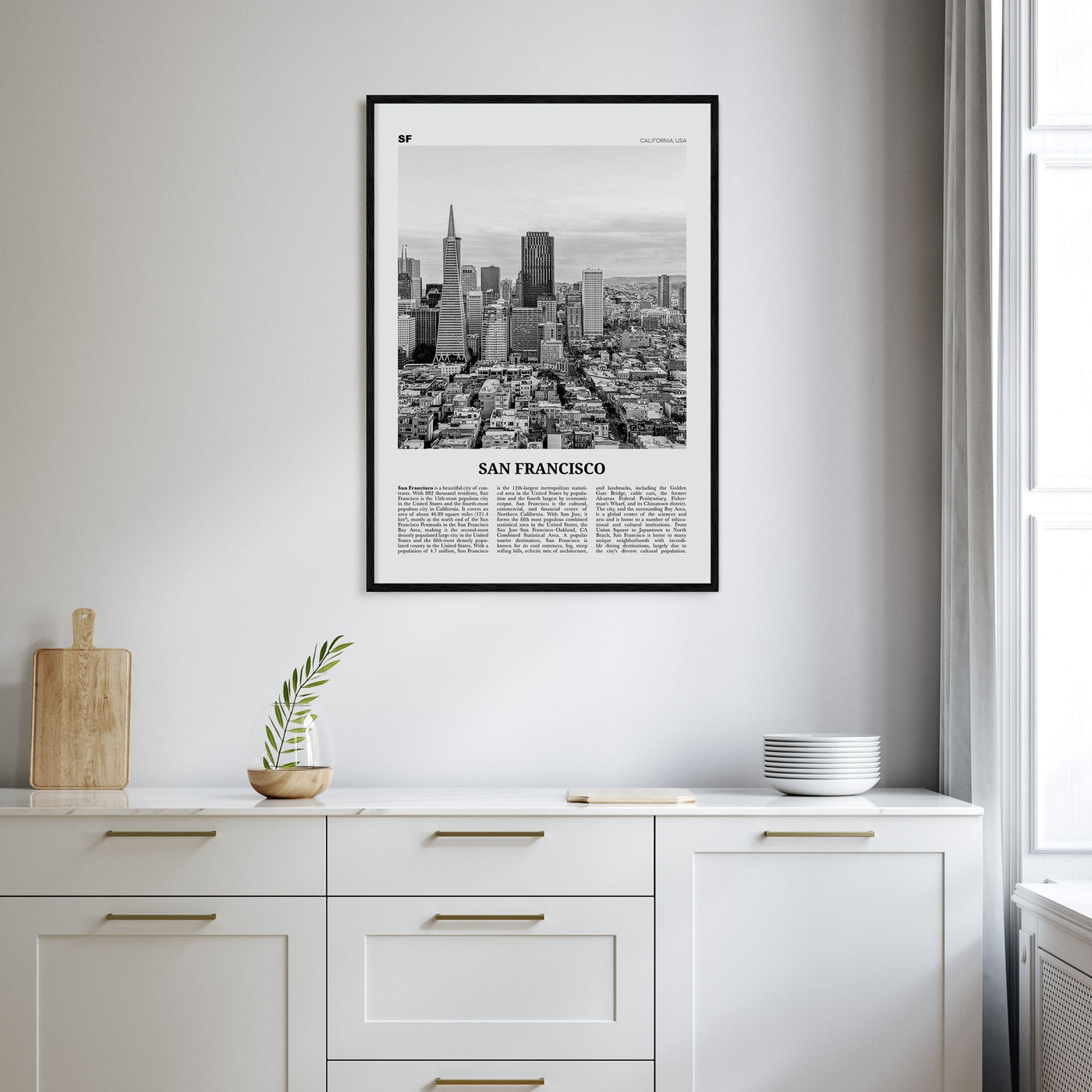San Francisco Travel B&W No 3 Poster