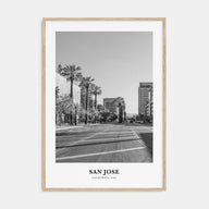 San Jose, California Portrait B&W No 1 Poster