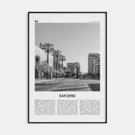 San Jose, California Travel B&W No 1 Poster