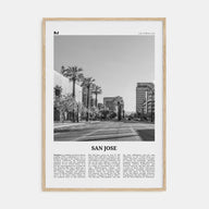San Jose, California Travel B&W No 1 Poster
