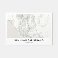San Juan Capistrano Map Landscape Poster