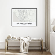 San Juan Capistrano Map Landscape Poster