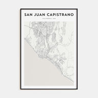 San Juan Capistrano Map Portrait Poster