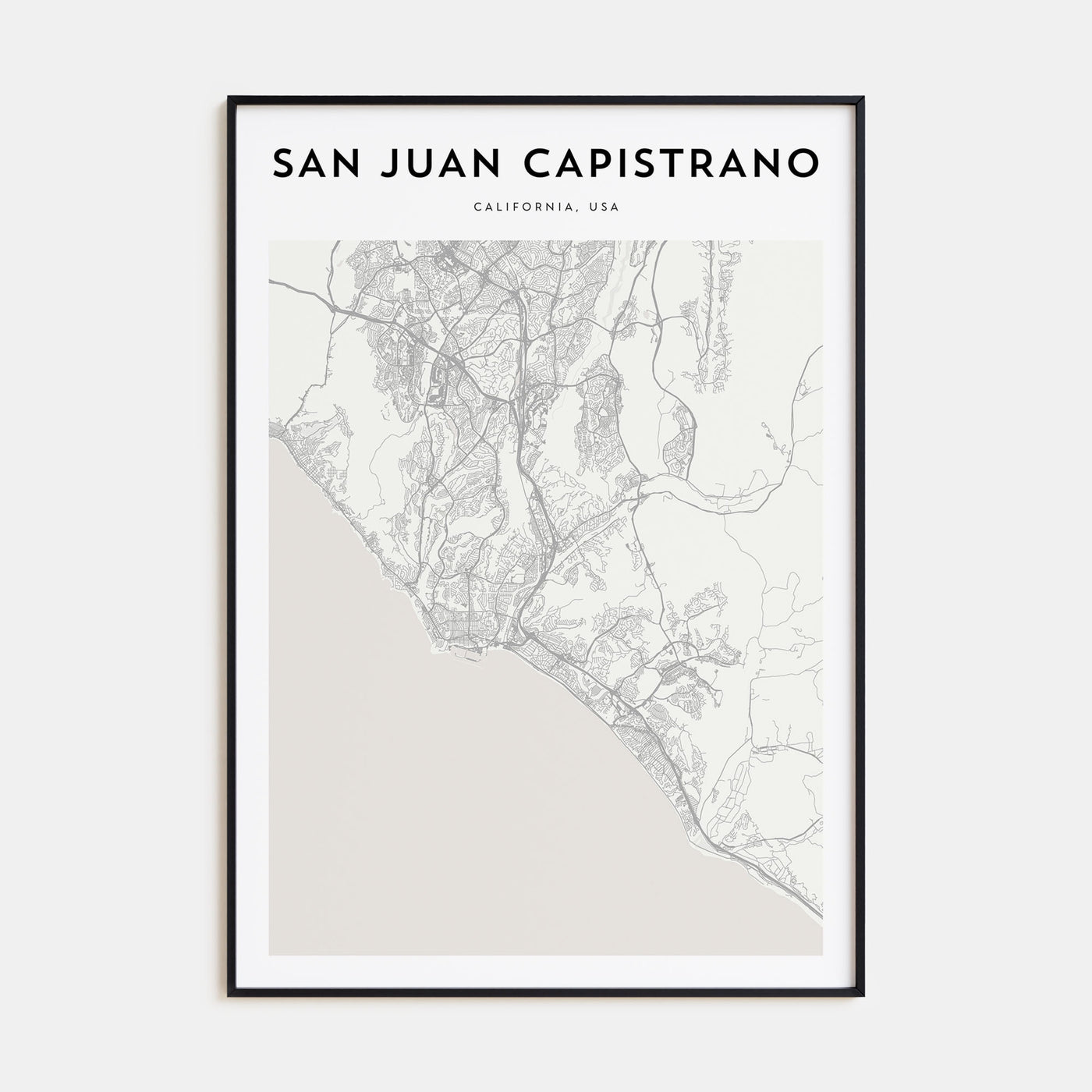 San Juan Capistrano Map Portrait Poster