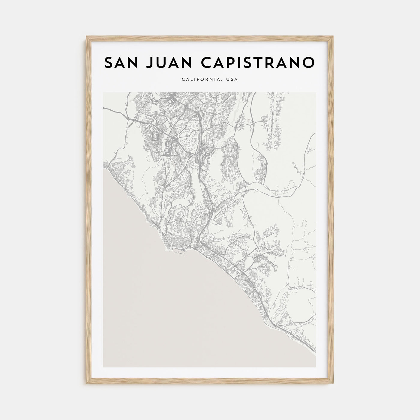 San Juan Capistrano Map Portrait Poster