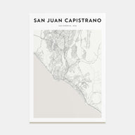 San Juan Capistrano Map Portrait Poster