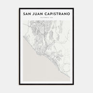 San Juan Capistrano Map Portrait Poster