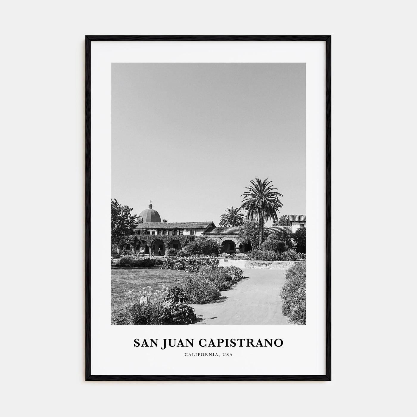 San Juan Capistrano Portrait B&W Poster