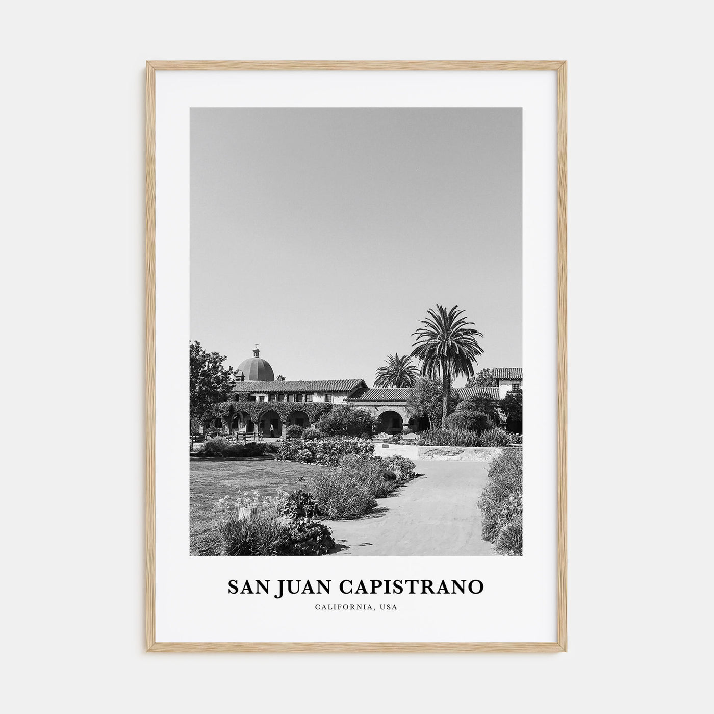 San Juan Capistrano Portrait B&W Poster