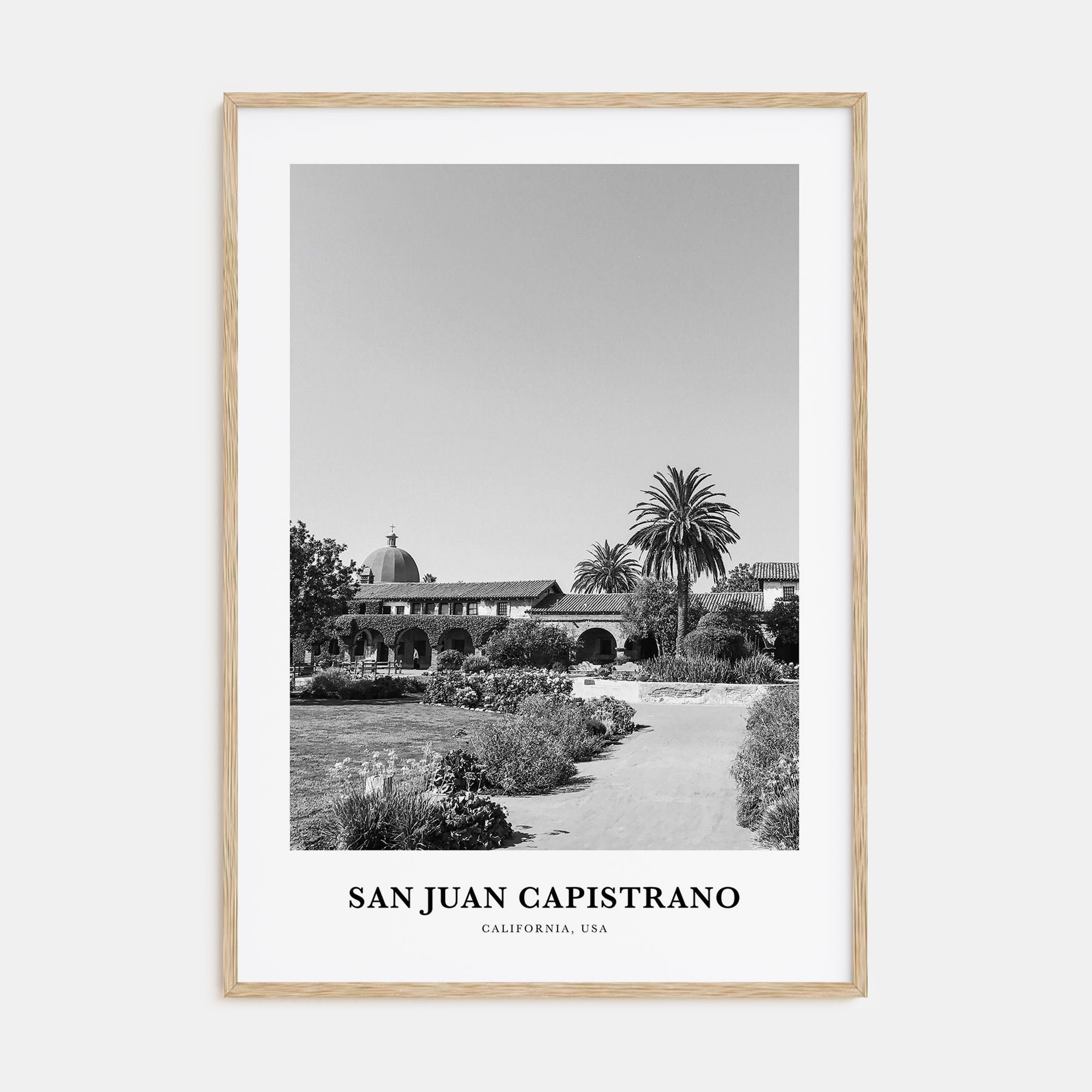 San Juan Capistrano Portrait B&W Poster
