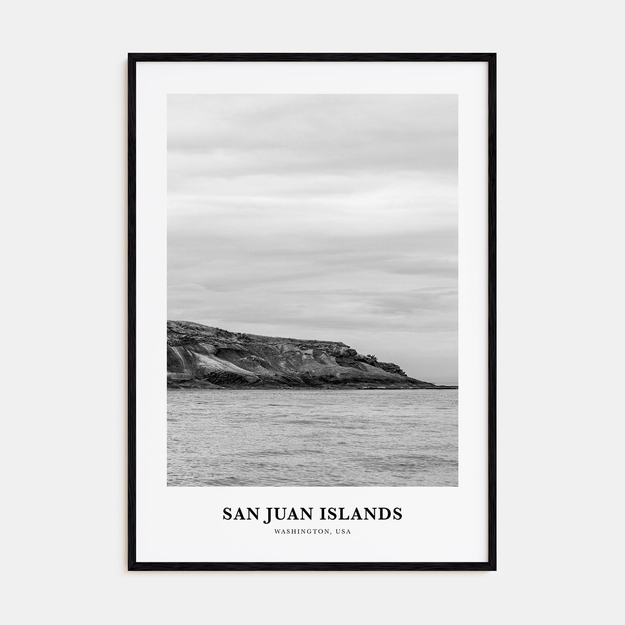 San Juan Islands Portrait B&W Poster