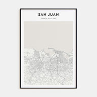 San Juan Map Portrait Poster