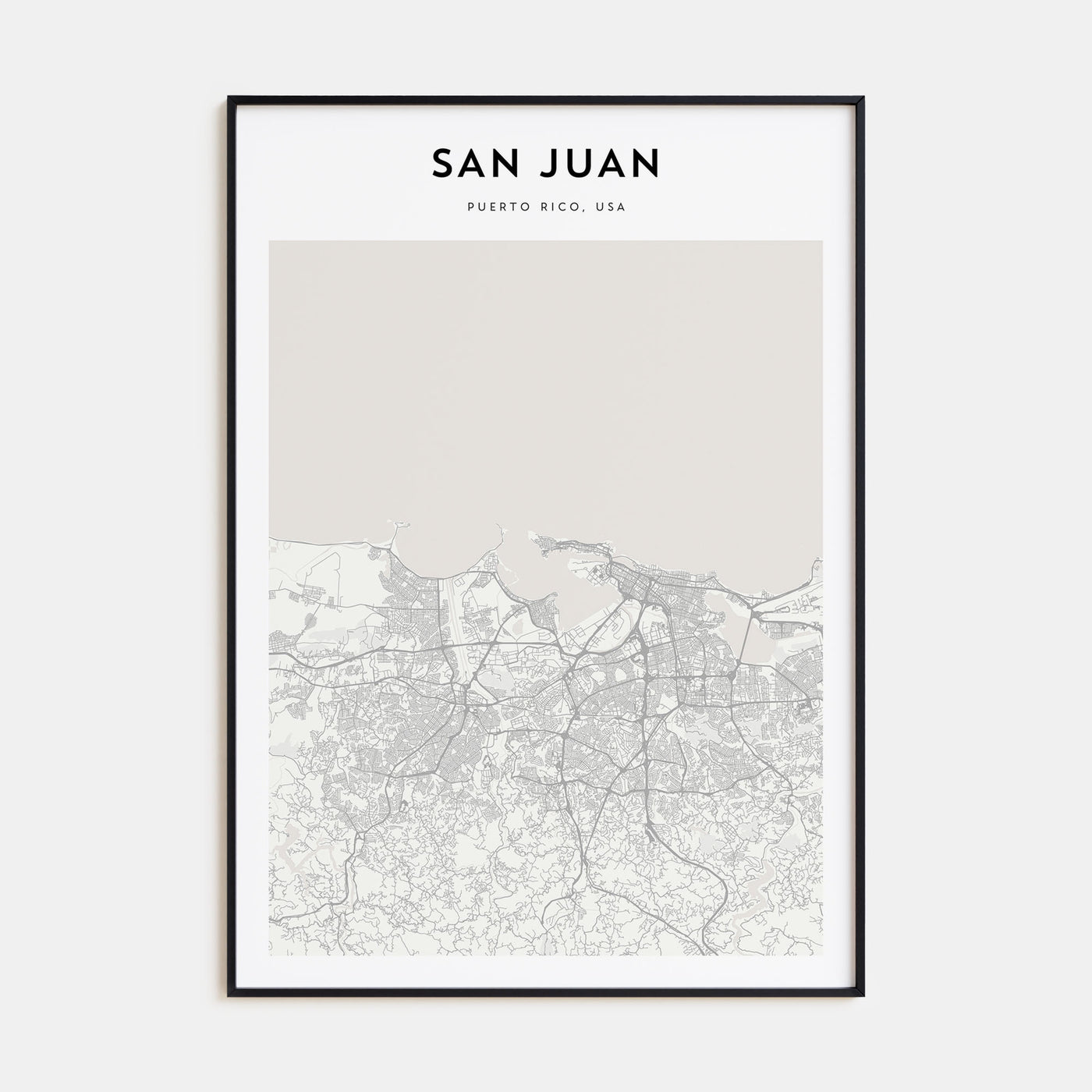 San Juan Map Portrait Poster