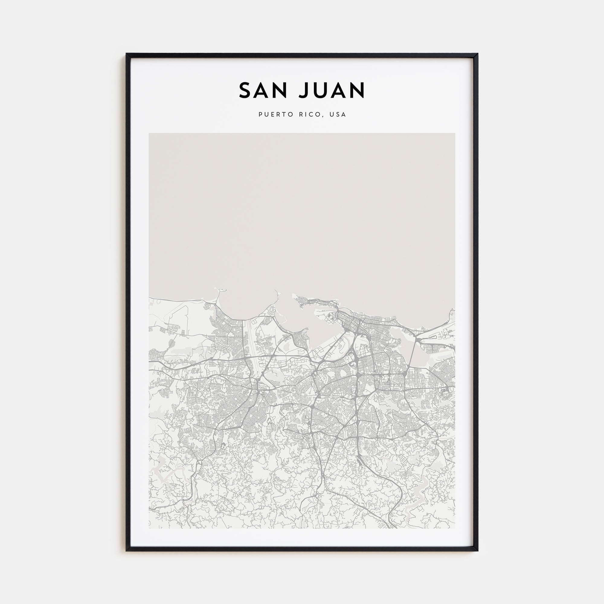 San Juan Map Portrait Poster