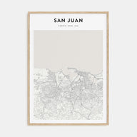 San Juan Map Portrait Poster