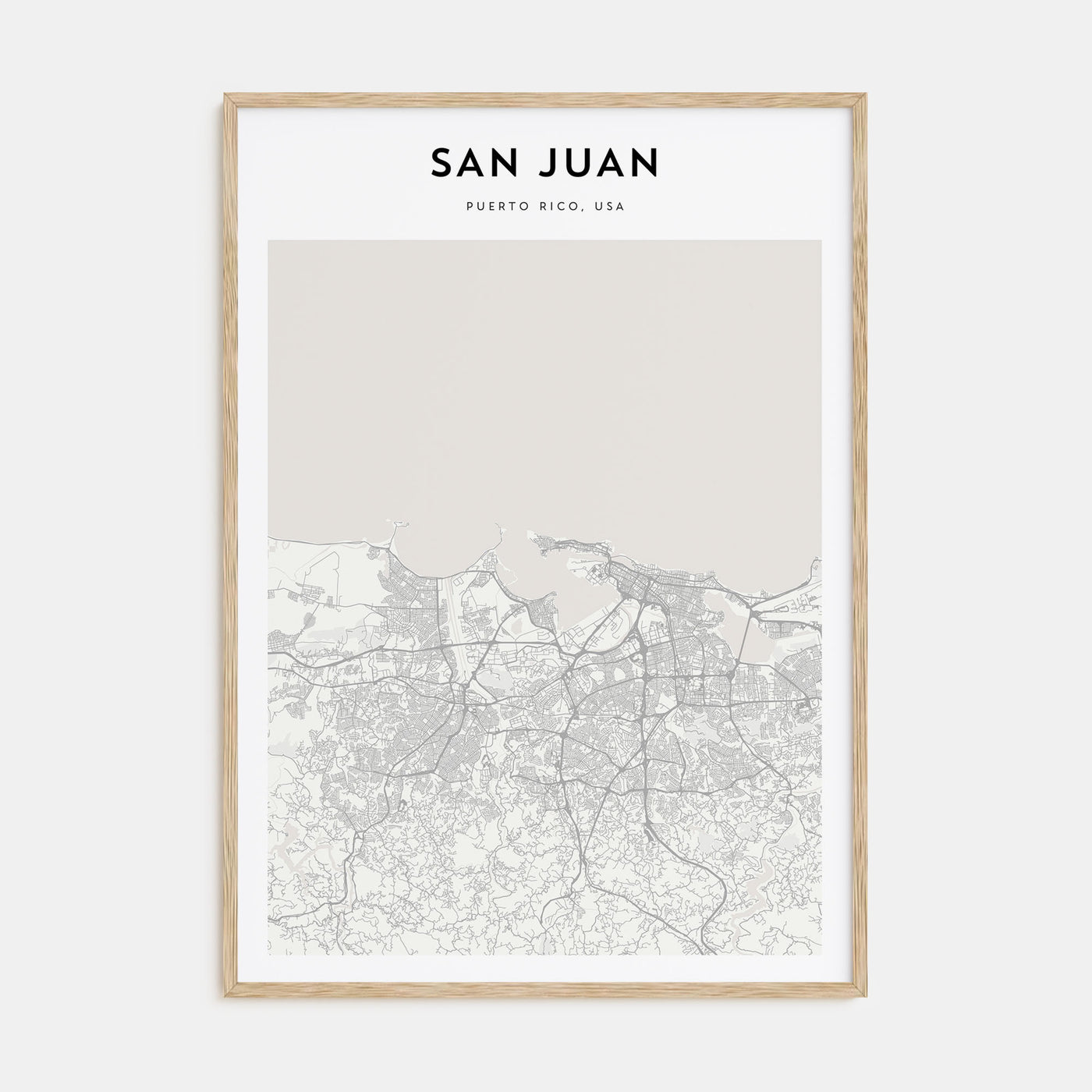 San Juan Map Portrait Poster
