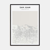 San Juan Map Portrait Poster