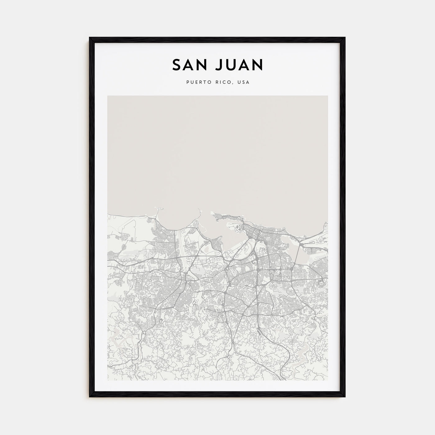 San Juan Map Portrait Poster