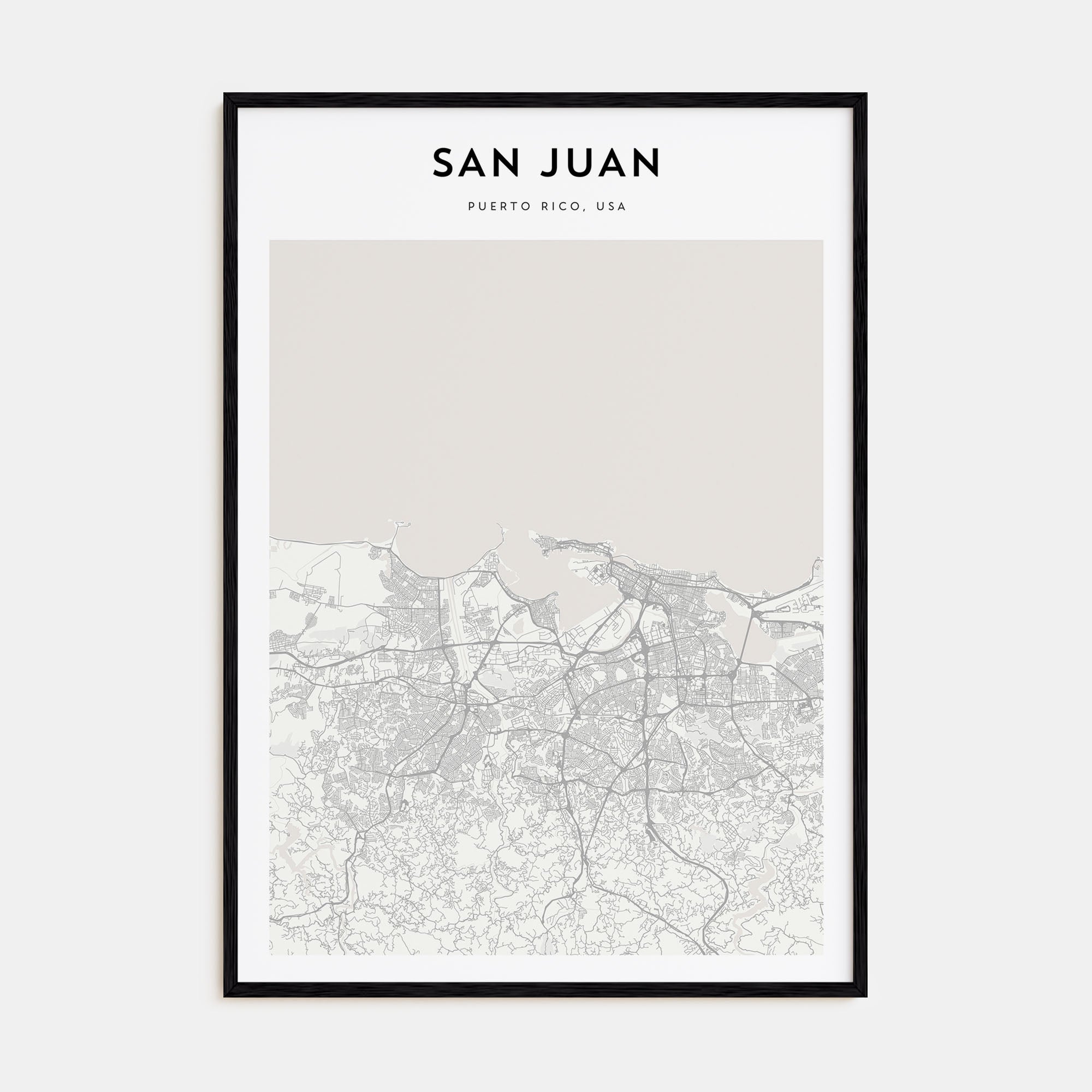 San Juan Map Portrait Poster