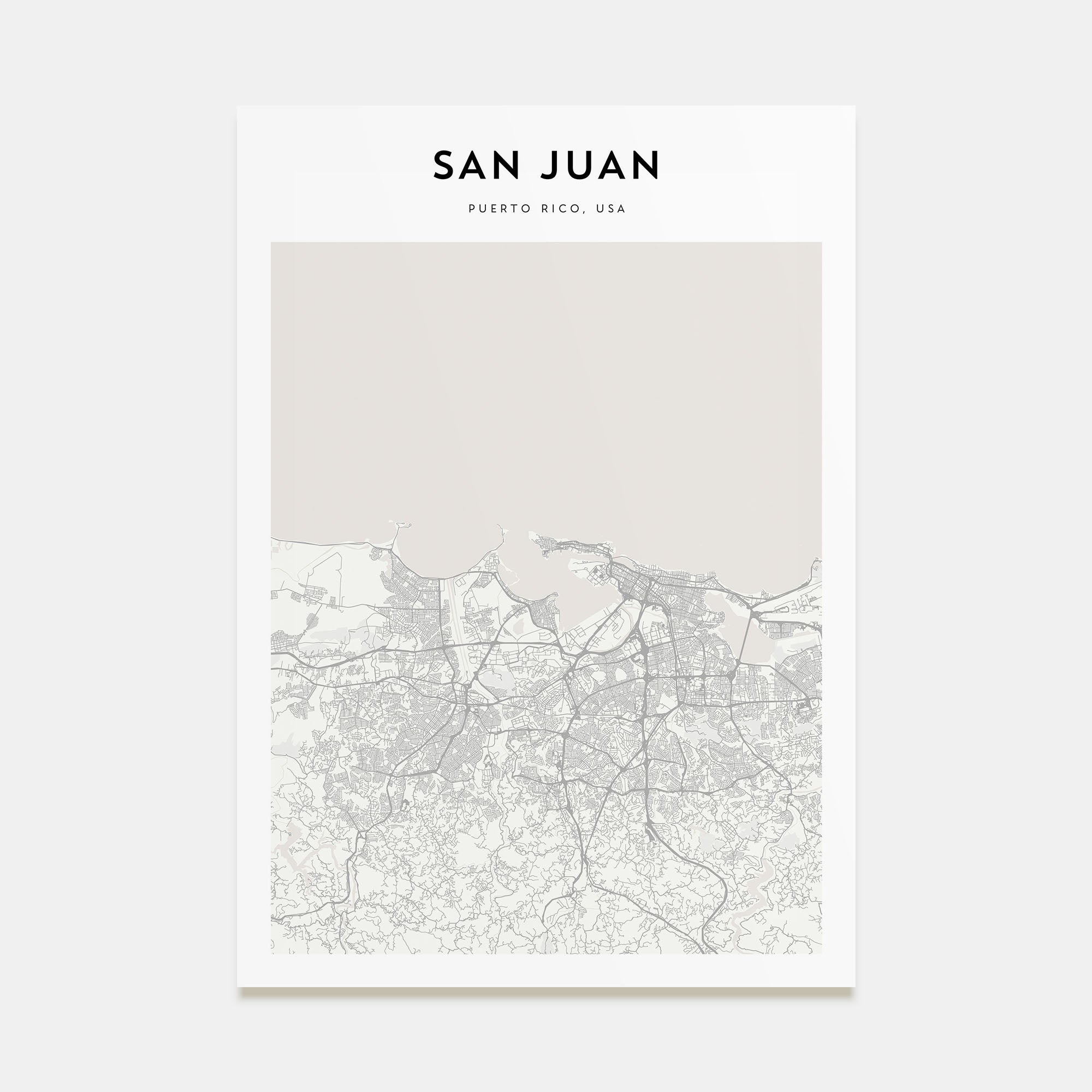 San Juan Map Portrait Poster
