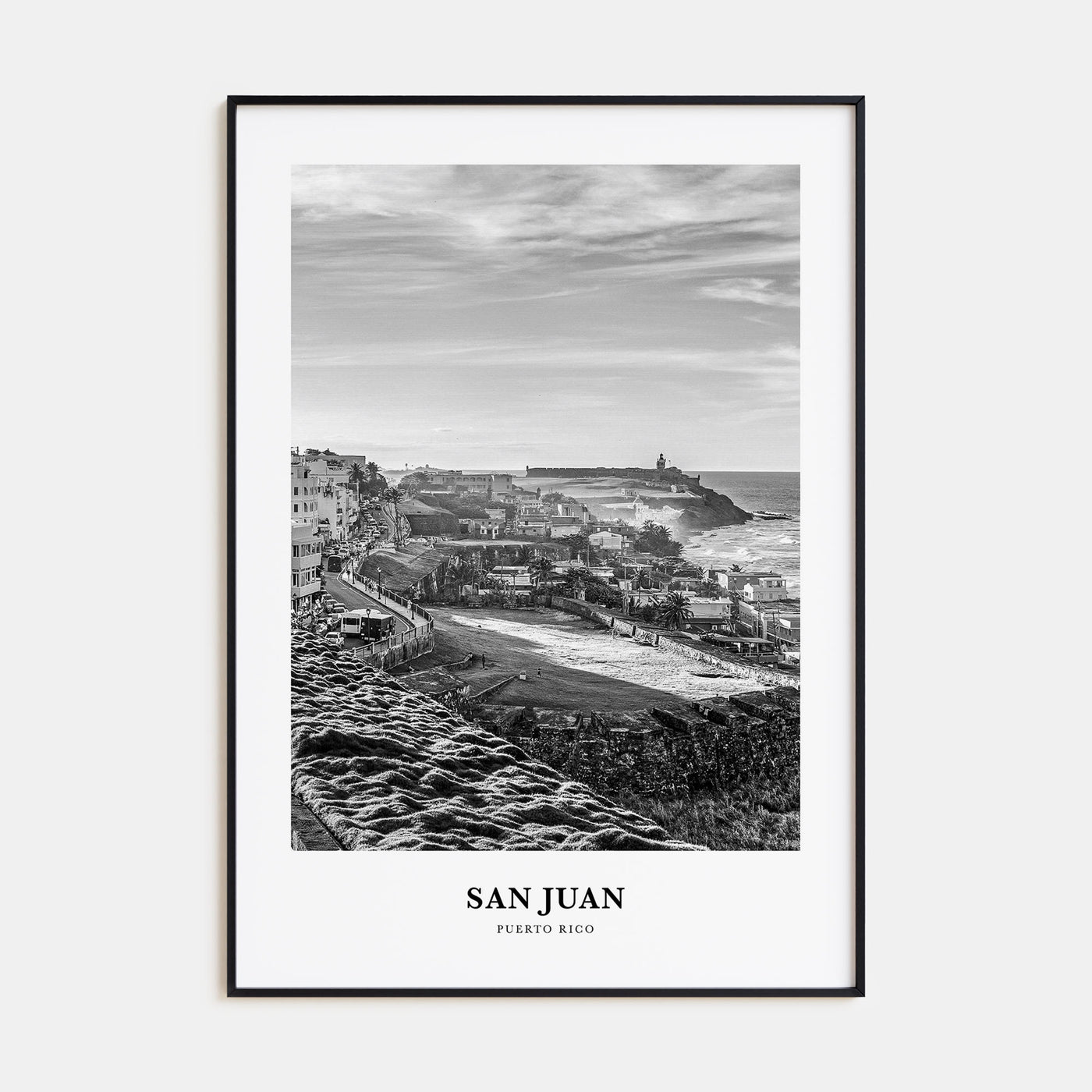 San Juan Portrait B&W Poster