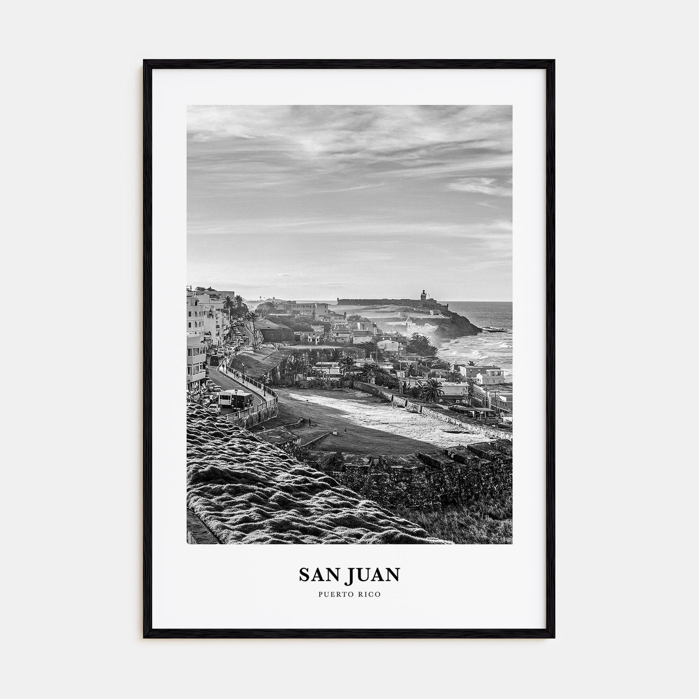 San Juan Portrait B&W Poster