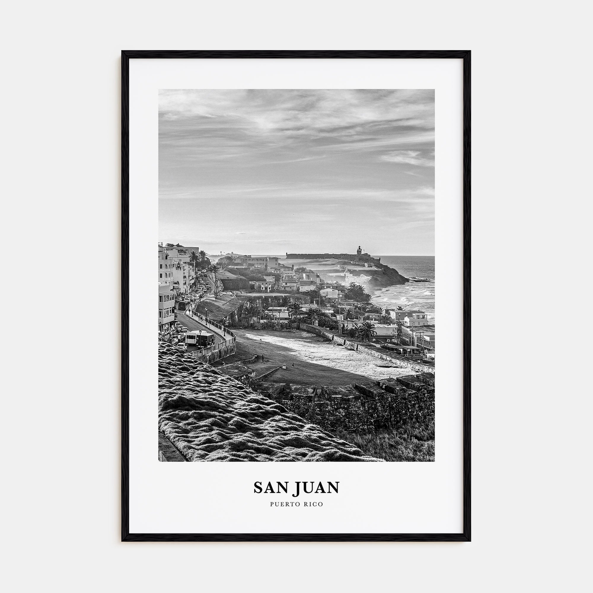 San Juan Portrait B&W Poster