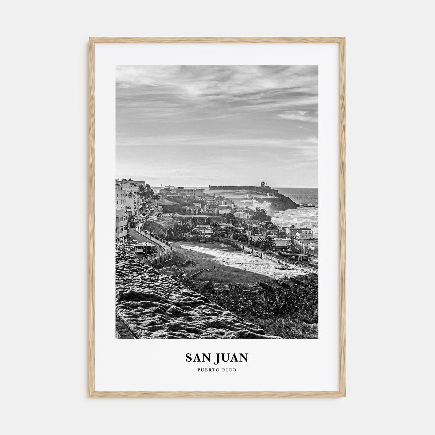 San Juan Portrait B&W Poster