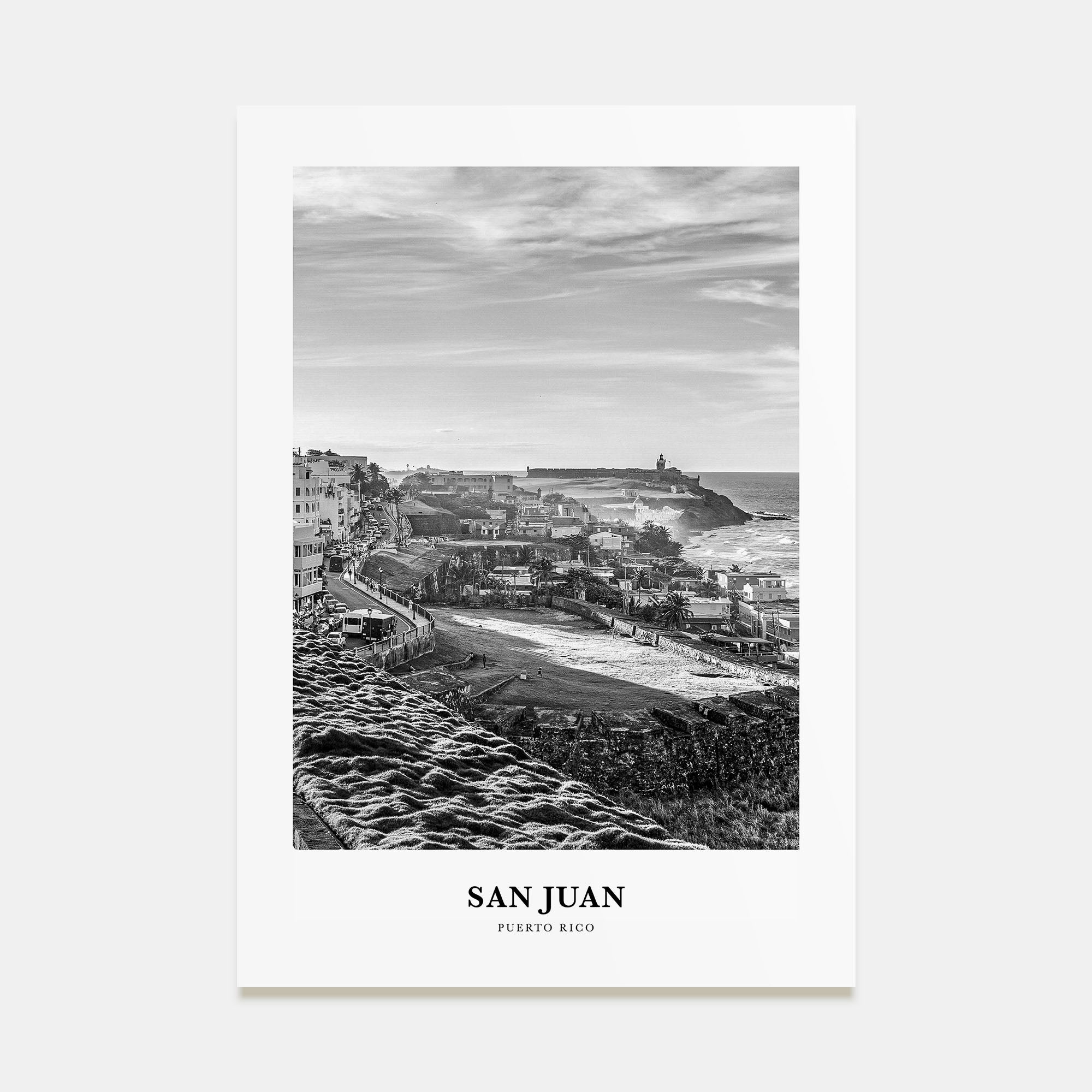 San Juan Portrait B&W Poster