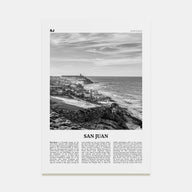San Juan Travel B&W Poster