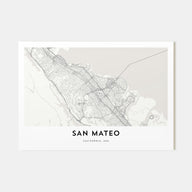 San Mateo Map Landscape Poster